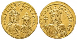 Theophilus 829-842
Solidus, Costantinople, 831-840, AU 4.40 g.
Ref : Sear 1653, DOC 3 Conservation : rayure sinon Superbe