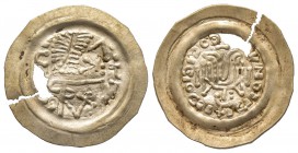 Lombards, Cunipertus 686-700
Tremissis, Ticinum-Pavia, 686-700, AU (or pâle) 1.24 g.
Ref : MIR 798a (R3), Arslan 32, Bernareggi 8 Conservation : Lig...