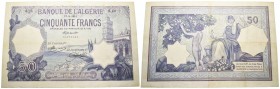 Algeria, République 1962-
Billet de 50 Francs 1913 (17 septembre)
Ref : Kolsky (Maghreb et Levant) 17 (R5) Conservation : Superbe. Très Rare dans ce...