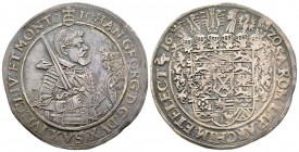 Saxe, Johann Georg I 1615-1656
Thaler, 1620, AG 29 g.
Ref : KM#90, Dav.7591 Conservation : TTB