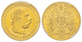 Austria, Franz Joseph, 1848-1916
20 Couronnes, 1894, AU 6.77 g. Ref : Fr. 504, KM#2806 Conservation : PCGS AU58