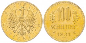 Austria, République 1918-
100 Schilling, 1931, AU 23.52 g. Ref : Fr. 520, KM#2842 Conservation : PCGS PL64