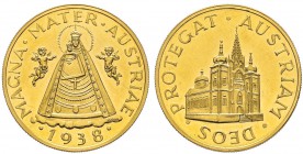 Austria, République 1918-
Médaille en or au poids de 100 Schilling «Mariazell Basilique», 1938, AU 23.42 g. 33mm 
Conservation : PROOF