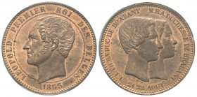 Belgium, Léopold Ier 1831-1865 
Essai de 10 centimes, Mariage du duc de Brabant, 1853, Cu 
Ref : X#1.1, Dupriez 549, Bogaert 557B2 
Conservation : ...