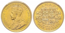 Canada, George V 1910-1936
5 Dollars, 1913, AU 8.35 g. 900‰ 
Ref : Fr.4, KM#26 
Conservation : PCGS MS64