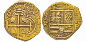 Colombia, Felipe V 1621-1665
2 Escudos,1659, Santa Fe (nuevo reino), AU 6.72 g.
Ref : Cal. 179, TAU.163
Conservation : PCGS AU58