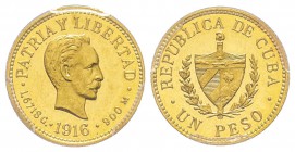 Cuba, Peso Flan Bruni, 1916, AU 1.67 g.
Ref : Fr. 7, KM#16
Consertvation : PCGS PROOF 63 DEEP CAMEO