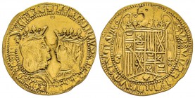Spain, Ferdinand & Isabella 1474-1504
Doble Excelente, Granade, AU 6.94 g.
Ref : Cal. 49, Fr. 128 Conservation : TTB