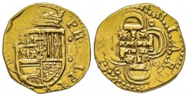 Spain, Felipe III 1598-1621
2 Escudos, Sevilla B, AU 6.70 g.
Ref : Cal 35, Fr. 189 Conservation : TTB+