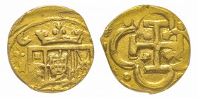 Spain, Felipe IV 1621-1655
4 Escudos, Sevilla SA, AU 13.27 g.
Ref : Cal. Type 26b, Fr. 203, TAU 64 Conservation : PCGS MS62. Très rare.