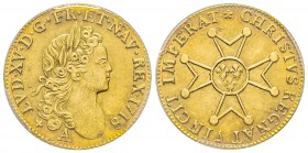 Louis XV 1715-1774
Louis d’or à la «croix de chevalier», appelé autrefois à la «croix de Malte», Paris, 1718 A, AU 9.79 g.
Ref : G.336, Fr. 453 Cons...