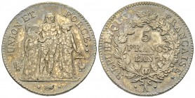 Directoire 1795-1799
5 Francs, Paris, AN 7 A, AG 25.00 g. Ref : G.563 Conservation : presque Superbe