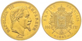 Second Empire 1852-1870
100 Francs, Strasbourg, 1862 BB, AU 32.25 g.
Ref : G.1136, Fr. 581 Conservation : PCGS MS62 Quantité : 3078 exemplaires. Rar...
