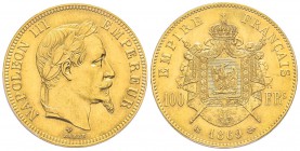 Second Empire 1852-1870
100 Francs, Paris, 1869 A, AU 32.25 g. Ref : G.1136, Fr. 581 Conservation : PCGS MS63