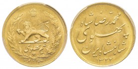 Iran, Muhammad Reza Pahlavi Shah SH 1320-1358 (1941-1979)
1/2 Pahlavi, SH1322 (1943), AU 4.06 g. 900‰ Ref : Fr. 98, KM#1147 Conservation : PCGS MS65...