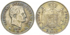 Royaume d’Italie 1805-1814
5 Lire, Milan, 1813 M, AG 25 g.
Ref : Pag. 31 Conservation : traces de nettoyage sinon Superbe