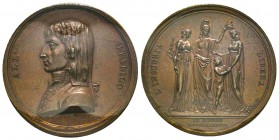 Département du Tibre (ou de Rome) 1808-1814
Médaille, 1797, Vassallo & Salwirck. Bonaparte libérateur de la Lombardie. AE 47 mm.
Avers : ALL’- ITALI...