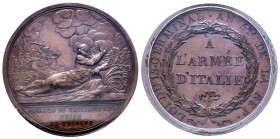 Département du Tibre (ou de Rome) 1808-1814
Médaille, 1797, Prise de Trieste, AE 27 g. 44 mm
Avers : PASSAGE DU TAGLIAMENTO PRISE DE TRIESTE 
Rever...