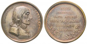 Département du Tibre (ou de Rome) 1808-1814
Médaille, ND (1797), Traité de Campo Formio, AE 35 mm
Avers : BVONAPARTE ITALICVS 
Revers : BELLO GLORI...