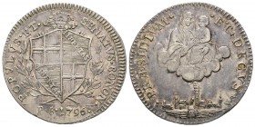 Bologna, Governo Popolare 1796-1797
Mezzo Scudo, 1796, AG 14.29 g.
Ref : MIR 59/1 (R), Pag.39/a
Ex Vente Nomisma 40, lot 846
Conservation : Superb...