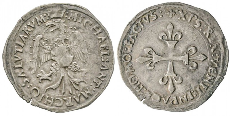 Carmagnola, Michele Antonio di Saluzzo 1504-1528
Rolabasso, AG 2.51 g.
Ref : B...