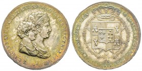 e Maria Luisa 1803-1807
Mezzo scudo da 5 Lire (Mezza dena), 1803, AG 19.71 g.
Ref : MIR 426/1 (R2), Pucci 13 Conservation : Superbe et magnifique pa...