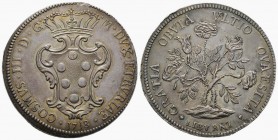 Livorno, Cosimo III de’ Medici 1670-1723
Pezza della Rosa, 1718, AG 25.80 g.
Ref : MIR 66/13 (R), Pucci 111 Conservation : petites rayures sinon pre...