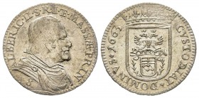Massa di Lunigiana, Cybo Malaspina, 2ème periode 1664-1690
8 Bolognini, 1663, AG 2.28 g.
Ref : MIR 323, Cammarano 224 
Ex Vente Nomisma 42, lot 326...
