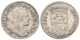 Massa di Lunigiana, Cybo Malaspina, 2ème periode 1664-1690
8 Bolognini, 1664, AG 2.28 g.
Ref : MIR 323, CNI 19, CAMM. 226 Conservation : TTB/SUP