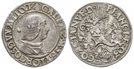 Milano, Galeazzo Maria Sforza 1466-1476
Testone, AG 9.54 g.
Ref : MIR 201/2, CR. 6/A Conservation : TTB