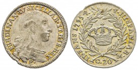 Napoli, IV di Borbone 1759-1816 (Re di Sicilia) 
20 Grana, 1795, AG 4.60 g.
Ref : MIR 385/4, Pr. 85
Ex Vente Nomisma 40, lot 1502 Conservation : pr...