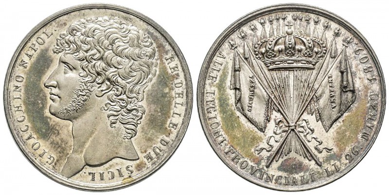 Napoli, Gioacchino Napoleone 1805-1815
Medaglia in argento, Parigi, 1809, AG 17...