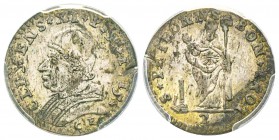 Clemente XI (Gianfrancesco Albani di Urbino)
Muraiola da 2 Bolognini 1715, AG g.
Ref : Munt. 201, Berman 2465
Conservaton : PCGS MS62. € 80