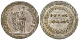 Repubblica Romana 1798-1799
Scudo, ND (1799), AG 26.76 g. Ref : Munt.1, Berman 3157 Conservation : PCGS AU55. Superbe et magnifique patine, le plus b...