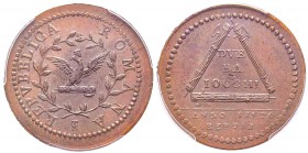 Repubblica Romana 1798-1799
2 Baiocchi, Roma, 1798, AN VI, AE Ref : Munt. 5, Pag.13 b Conservation : PCGS MS63BN. Le plus bel exemplaire gradé.