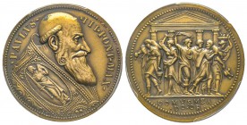 Paolo III 1534-1549
Medaglia, ND, riconio posteriore, AE 13 g., 33 mm 
Ref : Modesti 307 
Conservation : PCGS SP63 Matte 
En 1540, il a autorisé l...