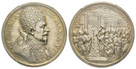 Clemente X (Emilio Alteri) 1670-1676
Medaglia in argento, 1675, AN VI, AG 22 g., 33 mm Opus: Giovanni Hamerani 
Avers : CLEMENS X PON MAX A VI 
Rev...