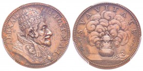 Alessandro VIII 1689-1691
Medaglia, 1690, A I, AE 21 g., 30 mm, Opus: Giovanni Hamerani Ref : Miselli 266 Conservation : PCGS AU53 BN