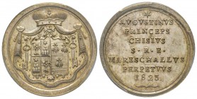 Sede Vacante 1823
Medaglia in argento, 1823, Camerlengo Card. Bartolomeo Pacca AG 20 g., 28 m, Opus : Giuseppe e Giovanni Pasinati 
Ref : Boccia 84,...