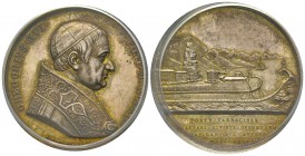 Medaglia in argento, 1843, AN XIII, AG 33 g., 44mm, Opus Girometti 
Avers : GREGORIVS XVI PON MAX A XIII 
Revers : PORTV TERRACINAE SALVTARI CIVIBVS...