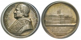 Pio IX 1846-1878
Medaglia in argento, 1863, AN XVIII, AG 37 g., 44 mm, Opus Bianchi 
Avers : PIVS IX PONT MAX AN XVIII 
Revers : NICOTIANIS FOLIIS ...
