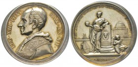 Leone XIII 1878-1903
Medaglia in argento, 1891, AN XIV, AG 36 g., 44 mm, Opus Bianchi Avers : LEO XIII PONT MAX ANNO XIV /Revers : REI ASTRONOM HONOR...