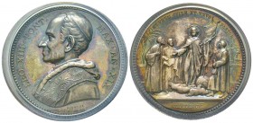 Leone XIII 1878-1903
Medaglia in argento, 1896, AN XIX, AG 35 g., 44 mm, Opus Bianchi Avers : LEO XIII PONT MAX AN XIX /Revers : FIET VNVM OVILE ET V...