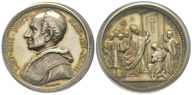 Leone XIII 1878-1903
Medaglia in argento, 1900, AN XXIII, AG 35 g., 44 mm, Opus...