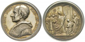Leone XIII 1878-1903
Medaglia in argento, 1900, AN XXIII, AG 35 g., 44 mm, Opus Bianchi Avers : LEO XIII PONT MAX AN XXIII /Revers : RECLVSI CAELESTE...