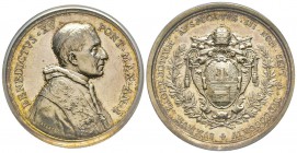 Benedetto XV 1914-1922
Medaglia in argento, 1915, AN I, AG 38,5 g., 44 mm, Opus Bianchi 
Avers : BENEDICTVS XV PONT MAX AN I 
Revers : SVMMVM SACER...