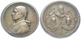 Pio XI 1922-1939
Medaglia in argento, 1938, AN XVI, AG 41 g., 44 mm, Opus Mistruzzi 
Avers : PIVS XI PONTIFEX MAXIMVS ANNO XVI 
Revers : PONTIFICIA...
