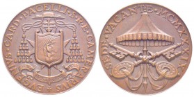 Sede Vacante 1939
Medaglia emessa dal Cardinal Camerlengo Eugenio Pacelli, AE 22 g., 37 mm.
Ref : Boccia 117
Conservation : PCGS SP64 BN