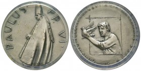 Paolo VI 1963-1978
Medaglia in argento, 1977, Anno XV, AG 39 g., 44 mm, Opus Fabbri Ref : Mont. 31 Conservation : PCGS SP67 Matte