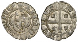Italy - Savoy
Amedeo VIII, Conte 1391-1416
Obolo di Bianchetto, Nyon, ND, Mi 0.74 g.
Ref : MIR 128d, Biaggi 137 Conservation : NGC AU58